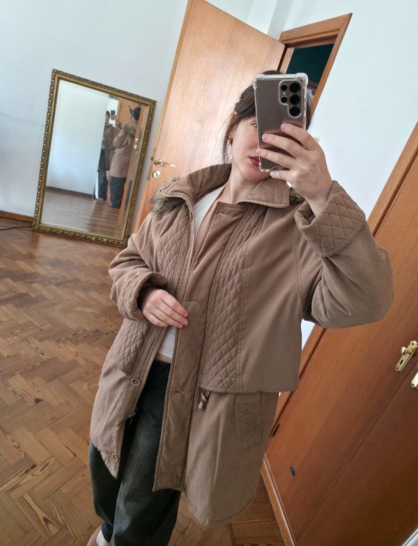 Campera peluchín marrón — imagen 2