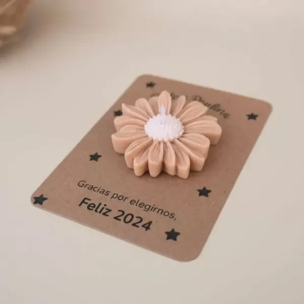 Producto - PRE ORDER - Velas Margaritas (tarjeta kraft rectangular)