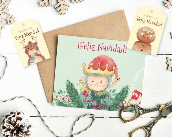 Producto - Kit Navideño tarjetas y etiquetas - 1