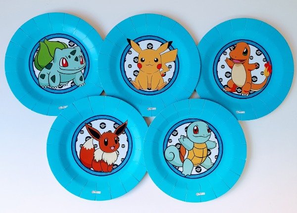 Producto - Pokemon Plato Descartables X 5 Unidades