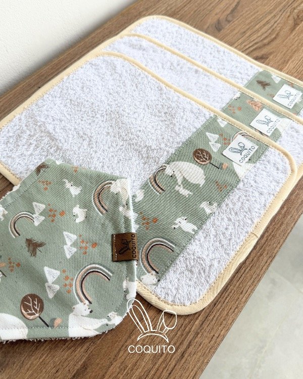 Producto - Kit x 3 Babitas y Bandanita Papá Oso