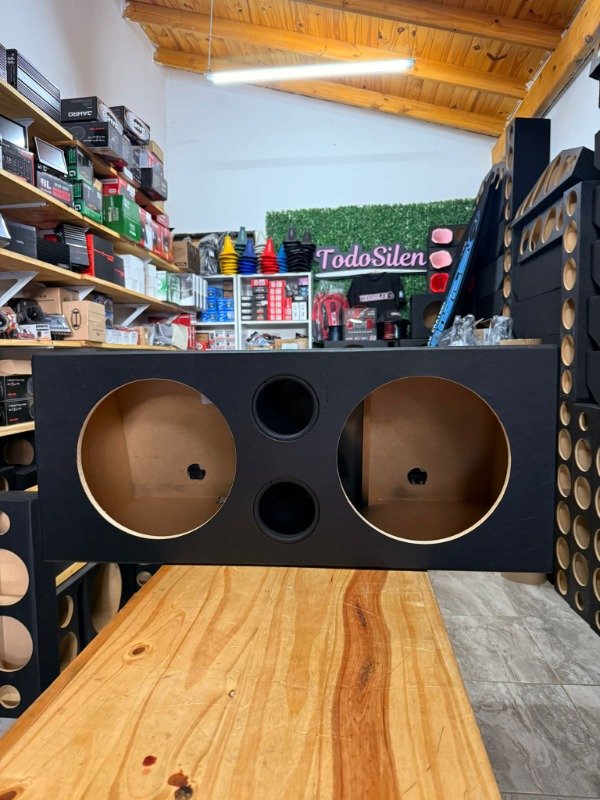 Producto - CAJON DOBLE PARA SUBWOOFER 12 PULGADAS DUCTADO EN MDF