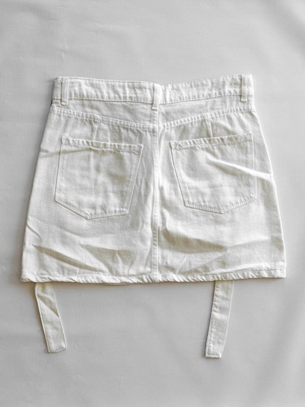 Producto - Pollera Sofia crema tiro alto TALLE 40 CG - 1