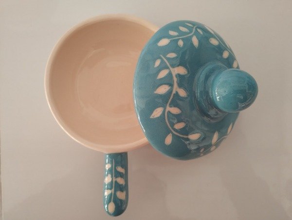 Producto - Sahumador azul esgrafiado