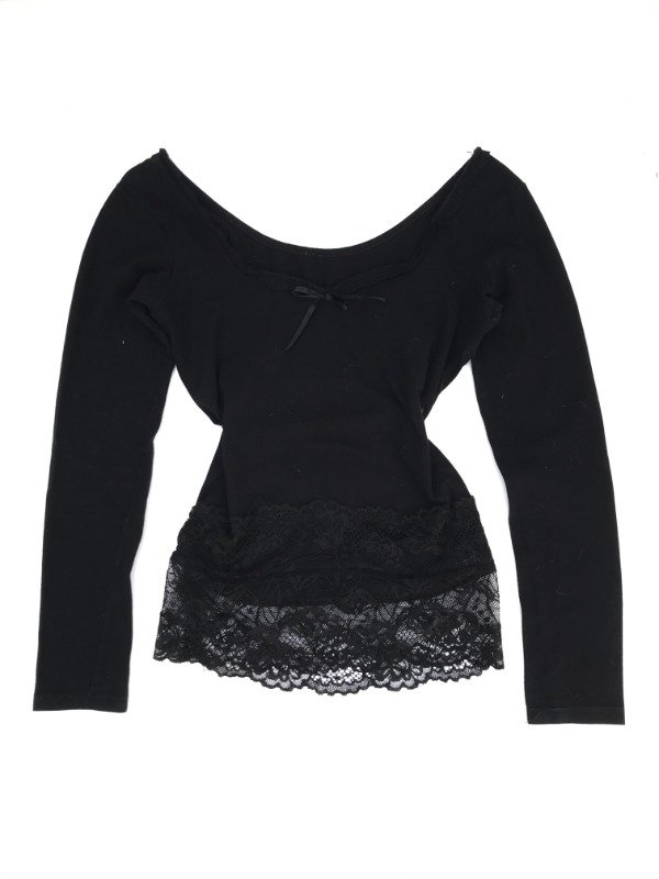 Producto - Lace longsleeve dark top - 0