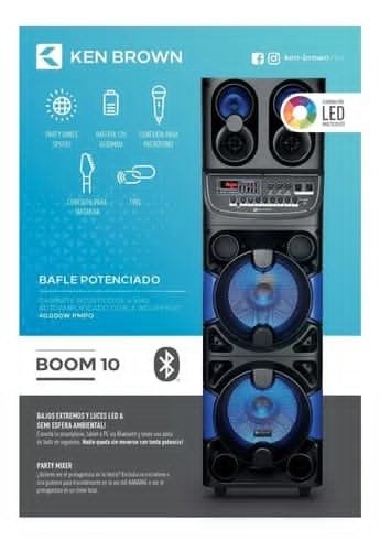 Producto - PARLANTE TORRE KEN BROWN BOOM 10  40.000W  DOBLE WOOFER 10"
