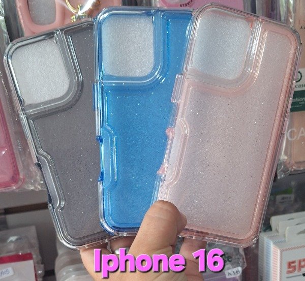 Producto - Fundas glitter reforzadas. IPhone 16