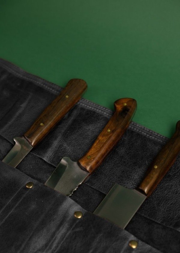 Producto - COMBO parrillero - Delantal, guantes y roll porta cuchillos - 7