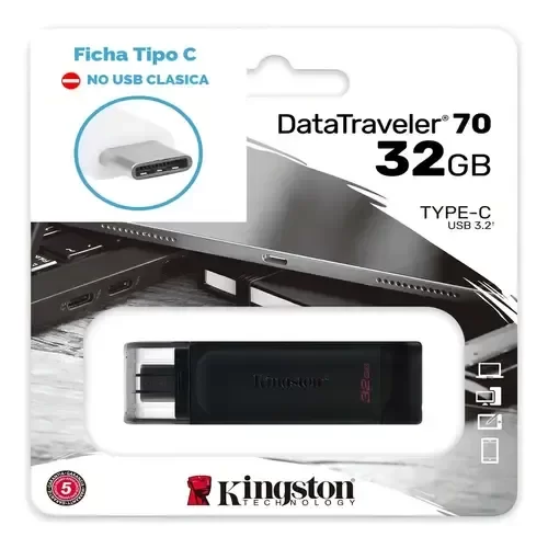 Producto - PenDrive 32Gb Tipo C Kingston DataTravel 70