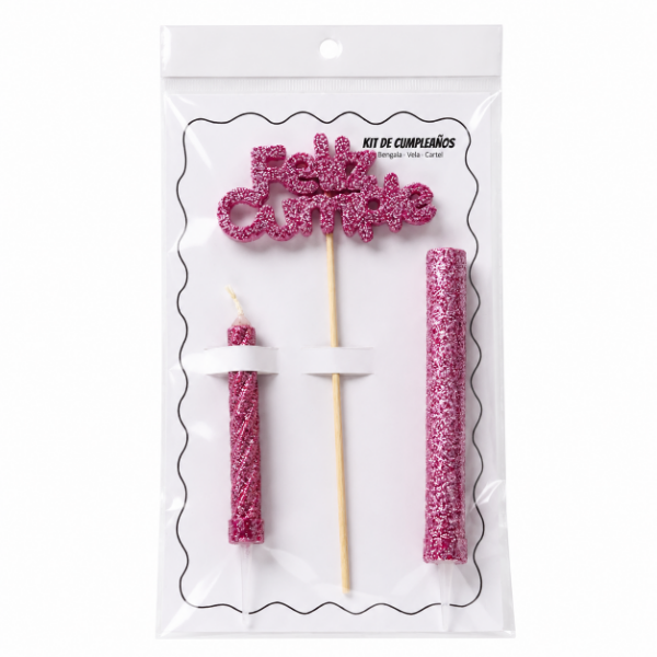 Producto - Kit de cumpleaños Vela + Bengala + Topper - 5