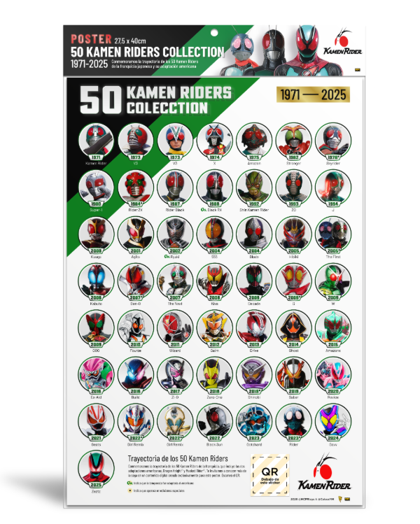 Producto - Poster / Power Rangers 50 Kamen Rider Collection