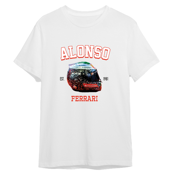 Remera Casco Alonso Ferrari