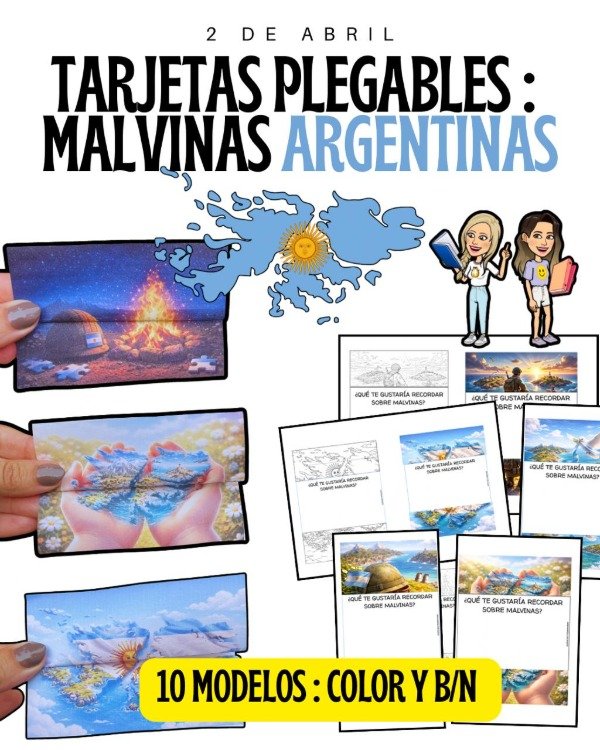 Producto - TARJETAS PLEGABLES. EDICIÓN MALVINAS