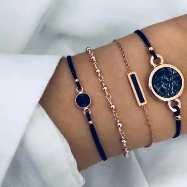Producto - Pulseras set negro