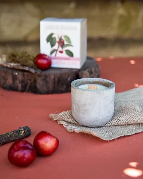 Producto - Velas de Soja - cemento - HUERTA ORGANICA