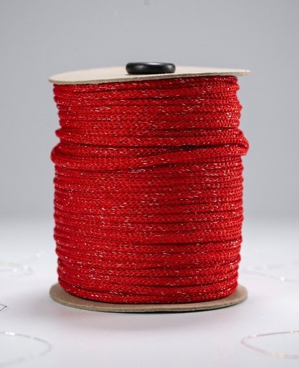 Producto - Cordon Polipropileno Rojo con Lurex