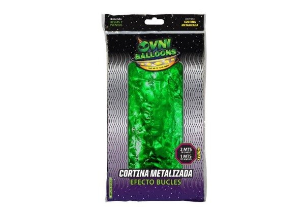 Producto - Cortina Metalizada Ondulada Verde