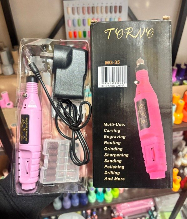 Producto - Torno Mini para uñas rosa pastel