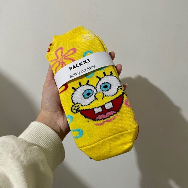 Producto - Pack x3 soquetes Bob y amigos