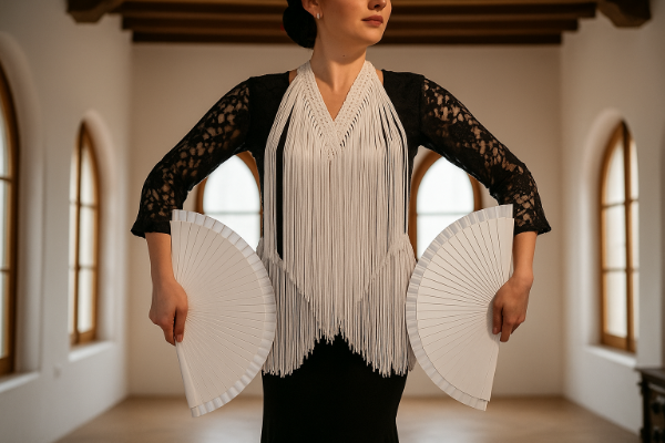 Producto - Tira De Flecos Para Cruzar 160 cm Blanca PRE VENTA