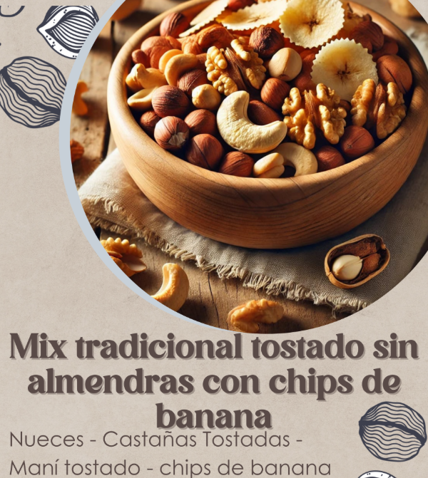 Producto - mix tradicional sin almendras con chips de banana