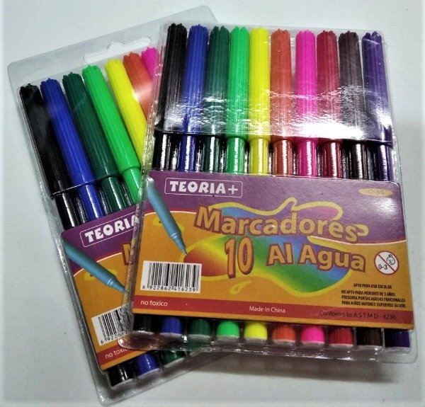 Producto - MARCADORES DE COLORES TEORÍA X 10 U.