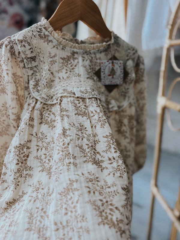 Producto - Vestido Jardín Antaño brown talle 6 años