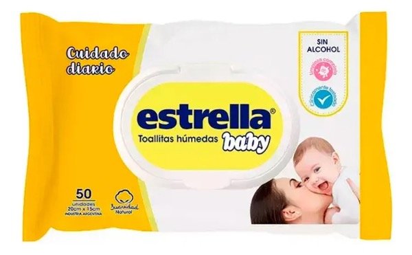 Producto - Toallitas Humedas Estrella Baby Cuidado Diario x 50un