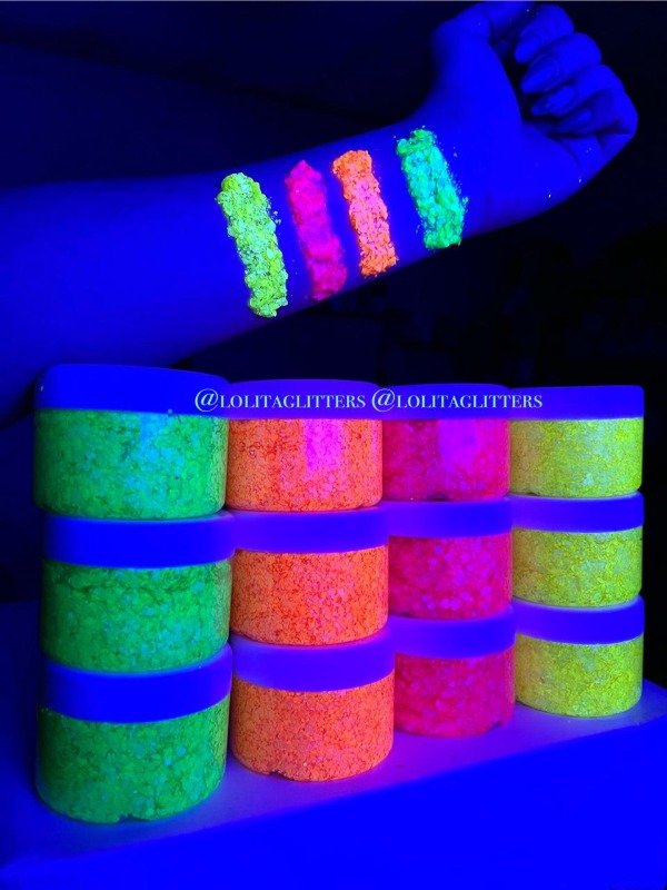 Producto - COMBO X 4 POTES 100cc DE GLITTER EN GEL NEÓN