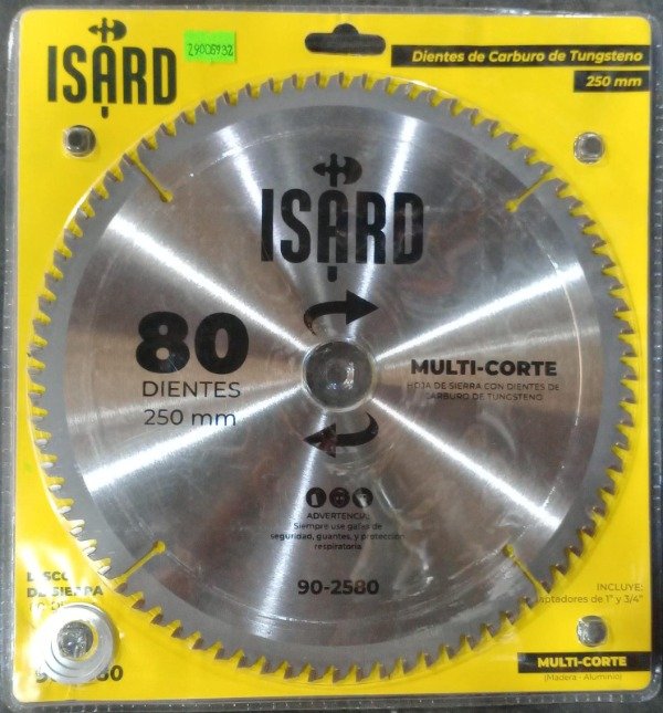 Producto - Sierra Isard 80 Dientes - 10x80 - Multi-Corte 90-2580