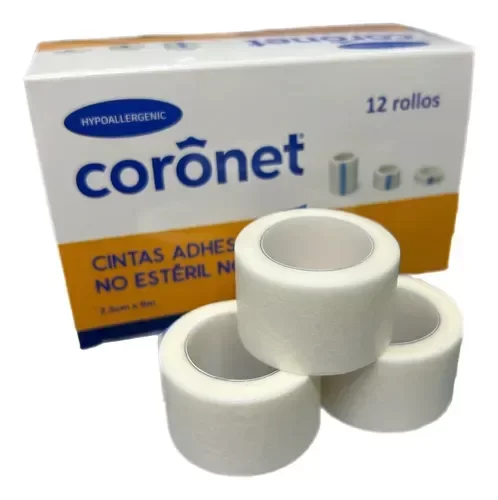 Producto - CINTA HIPOALERGENICA 2.5 CM Y 5 CM X 9 MTS CORONET