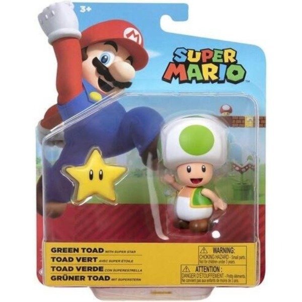 Producto - Super Mario Green Toad with Super Star 10cm - 0