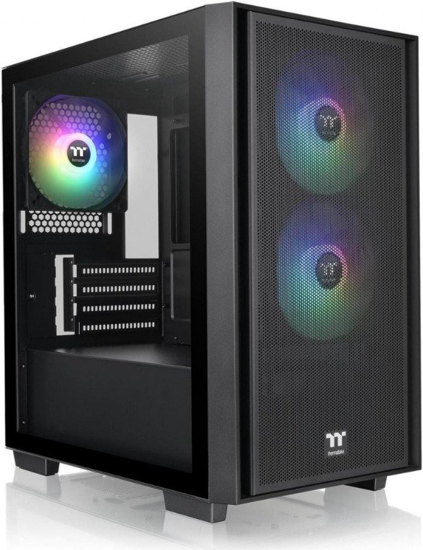 Producto - GABINETE GAMER THERMALTAKE VERSA H16 TG ARGB BLACK TEMP GLASS