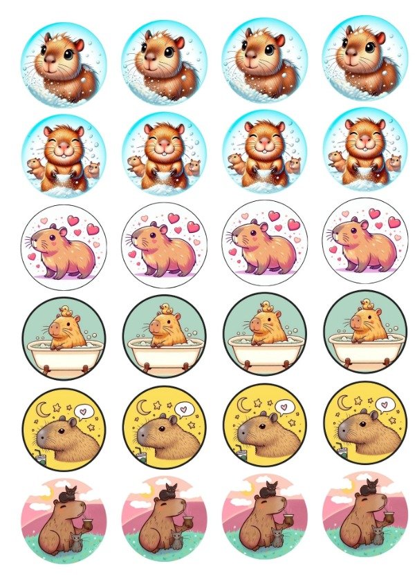 Producto - Capibaras oreos, cupcakes o stickers