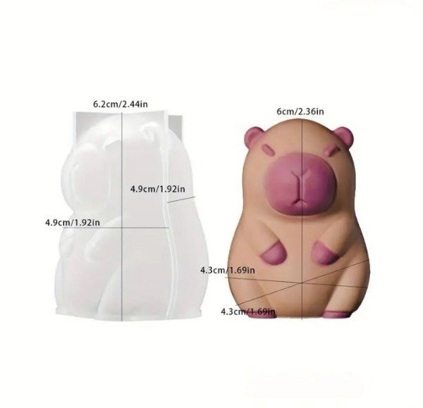 Producto - Molde silicona capibara carpincho chico - 2