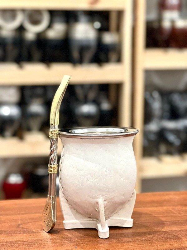 Producto - Mate Camionero Blanco ACERO