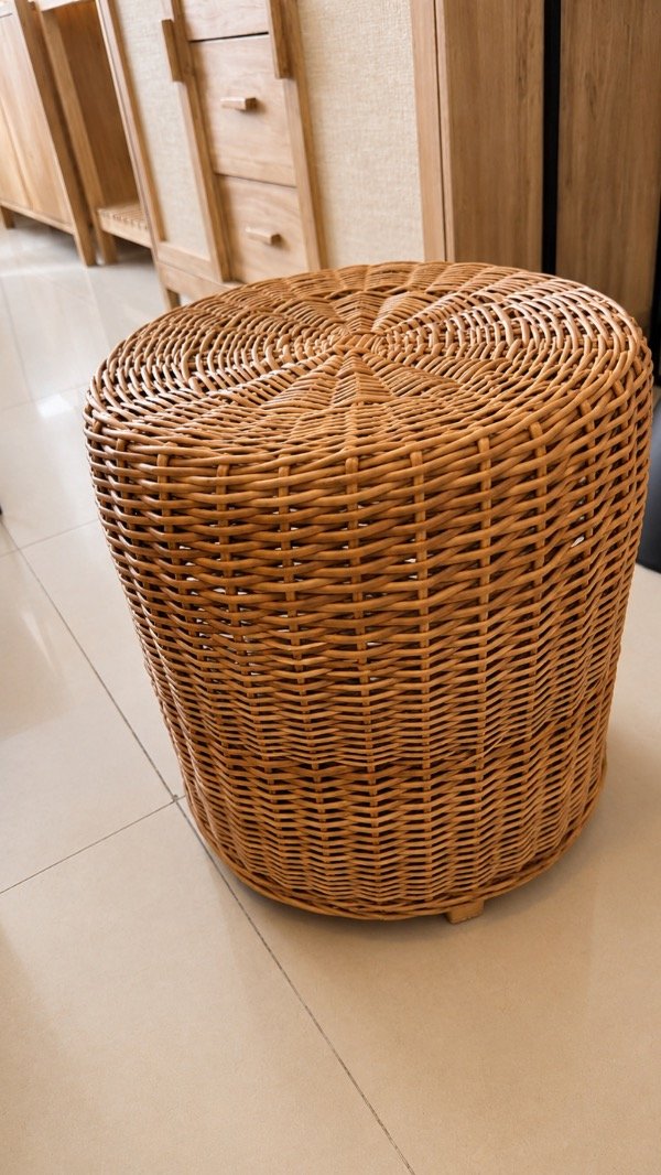 Producto - Puff Mimbre Marrón - 2