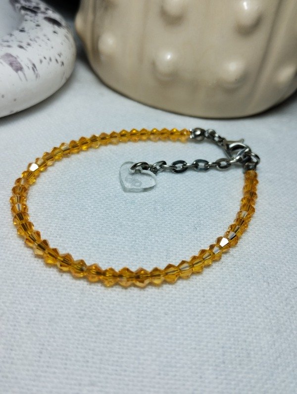 Producto - Pulsera de cristales amarillos traslucidos