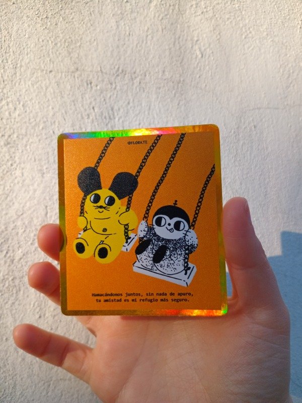 Producto - Sticker hamacarse juntos holo gold