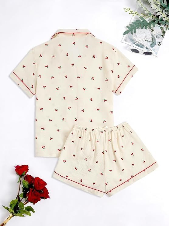 Producto - Conjunto de pijama de 2 piezas Cherry White - 3