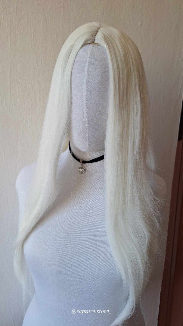 Producto - Peluca blanca kanekalon SIN flequillo