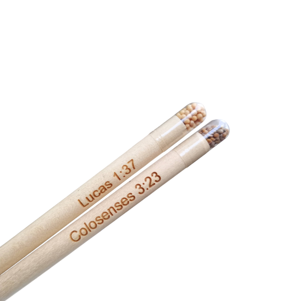 Producto - 10 Lápiz Plantable Ecológico Personalizado con Versículo Bíblico