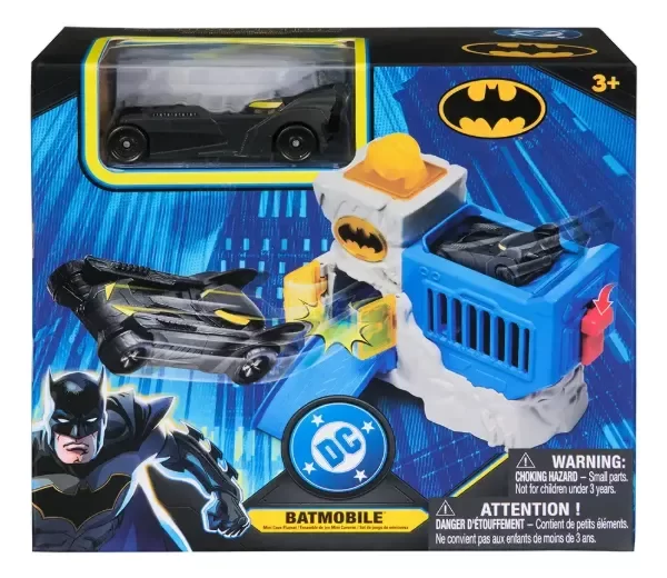 Producto - Playset Batman Dc Baticueva Mini 14cmx15cm + Vehiculo Batimovil