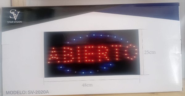 Producto - Cartel Luminoso De Led Abierto - Kiosco