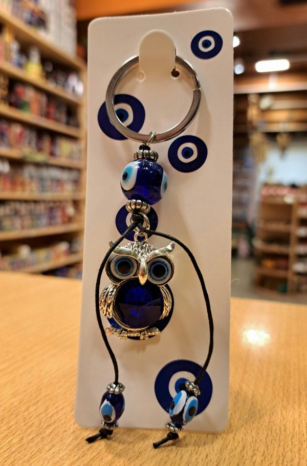 Producto - Llavero de Metal Buho con ojo turco