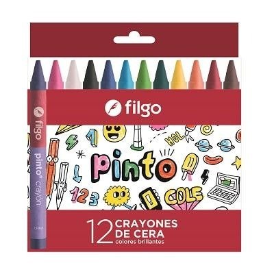 Producto - CRAYONES DE CERA PINTO ESTUCHE 12