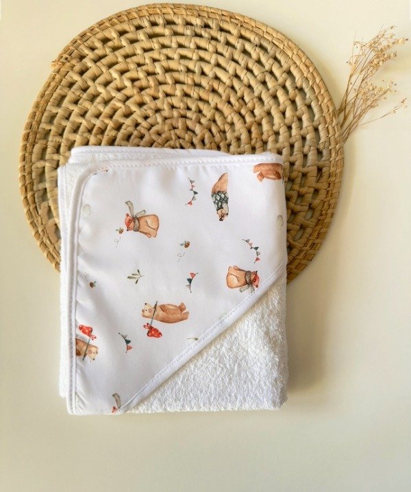 Producto - Toallon Osos viajeros. Doble felpa