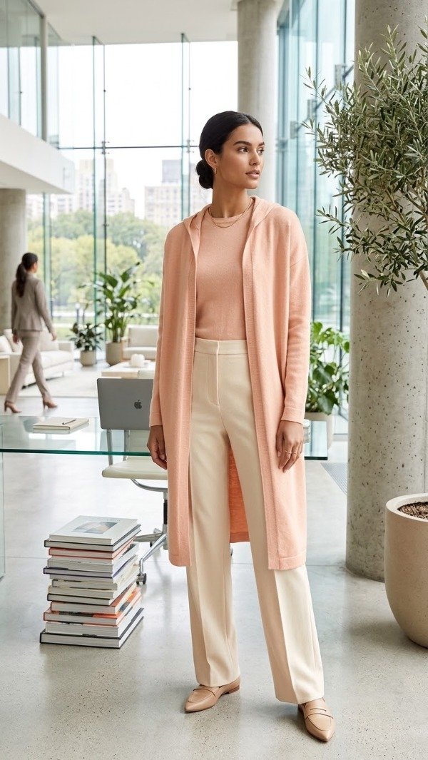 Producto - Saco Largo Manhattan Tejido Entero- Elegancia Urbana y Tecnología Sin Costuras - 8