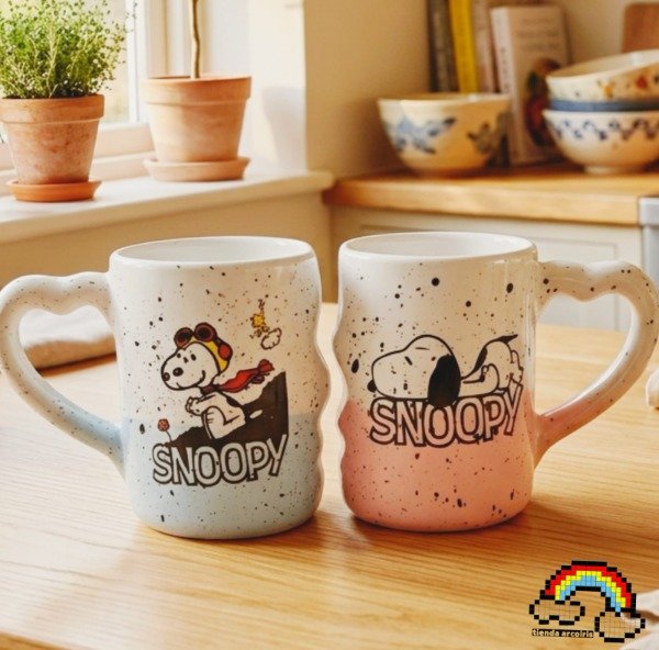 Producto - SET DE TAZAS DE CERAMICA ENCASTRABLES SNOOPY