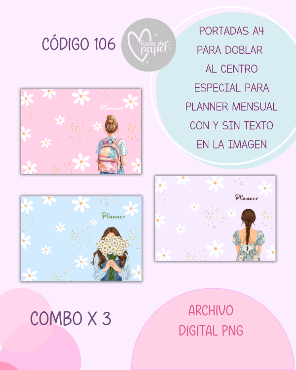 Producto - PORTADAS PARA DOBLAR KIT POR 3 UNIDADES código 106